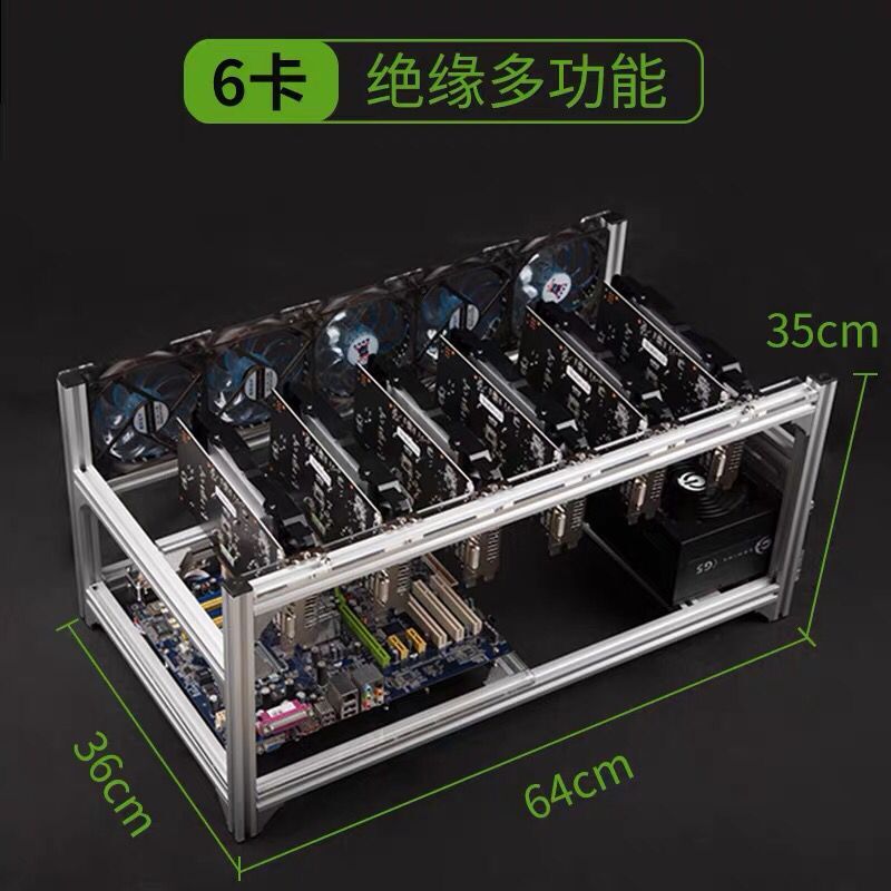 12 Gpu Open Air Frame Case - 6 8 12 19 Rig Penambangan