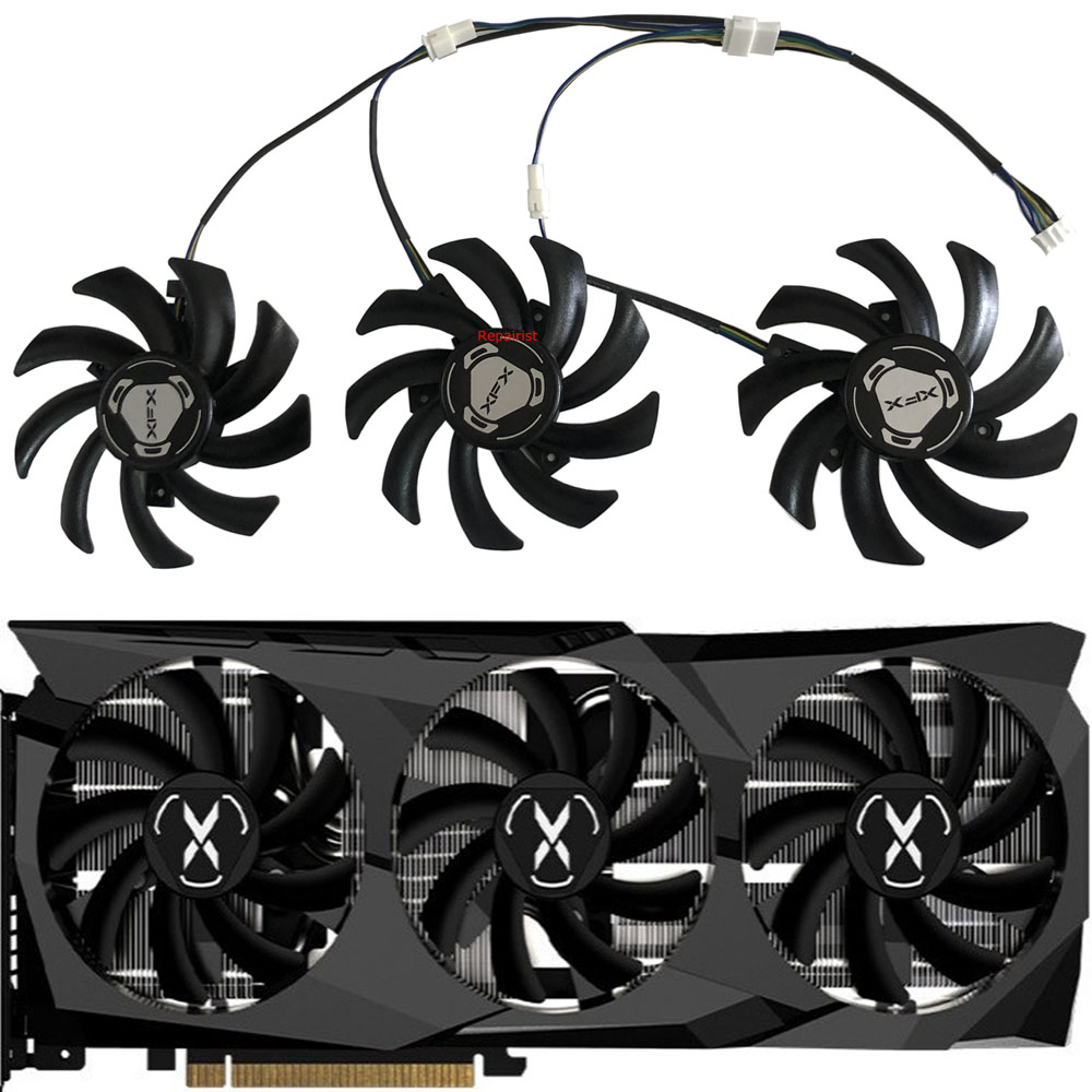 Rx 6700 Xt 12Gb Graphics Card - 3 buah/set, FDC10H12S9-C, kipas kartu grafis,