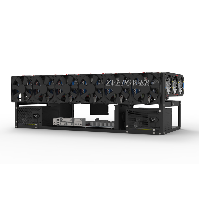 12 Gpu Open Air Frame Case - Dukungan Kustomisasi Rak Komputer Tempat Kartu