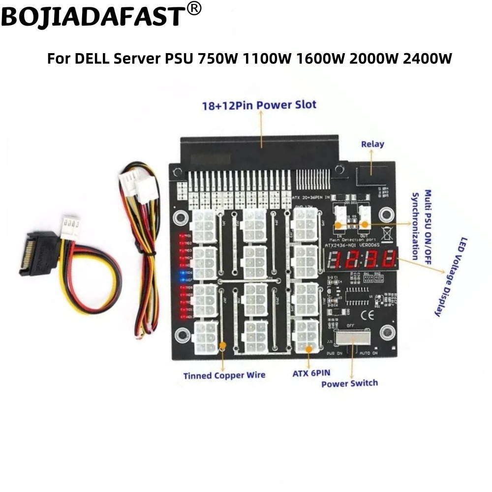 2400W Server Psu Breakout Board - Sinkronisasi Papan Breakout Konektor 12 Port