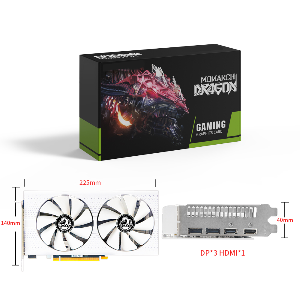 Rx 580 8Gb 2048Sp Gpu - SOYO AMD Radeon RX580 8GB Kartu