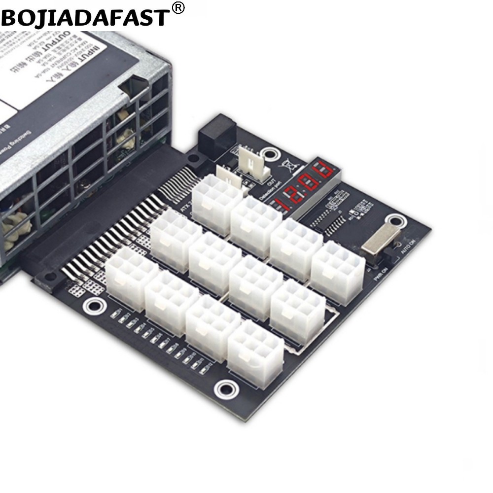 12 Port PCI-E 6Pin Konektor Se - 2400W Server Psu Breakout Board ulasan dan harga