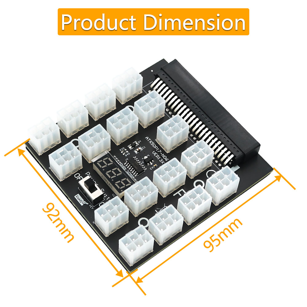 PCI-E 12V 50Pin untuk ATX 17 X - 2400W Server Psu Breakout Board ulasan dan harga