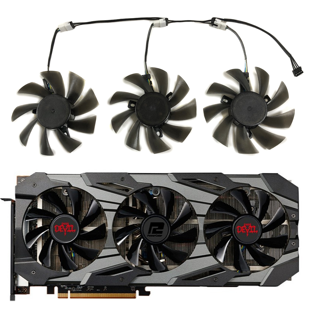 3 buah/Set DIY Fan, pendingin  - Rx 5700 Xt 8Gb Video Card ulasan dan harga