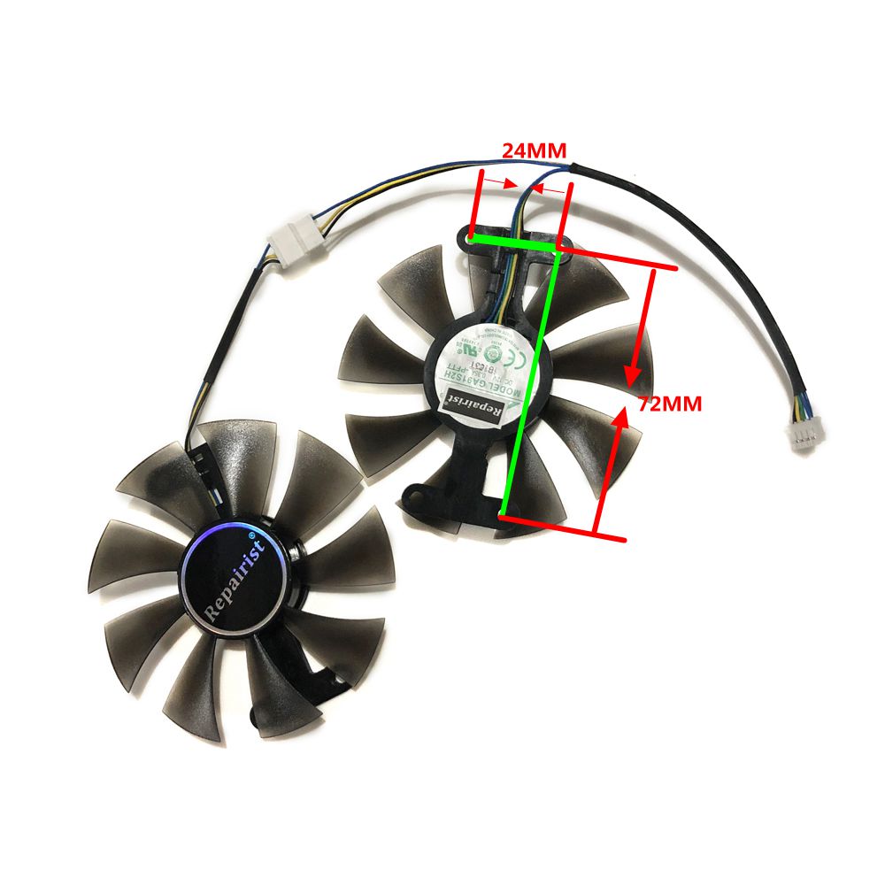 2 buah/set Fan, kipas kartu gr - Rx 580 8Gb 2048Sp Gpu ulasan dan harga
