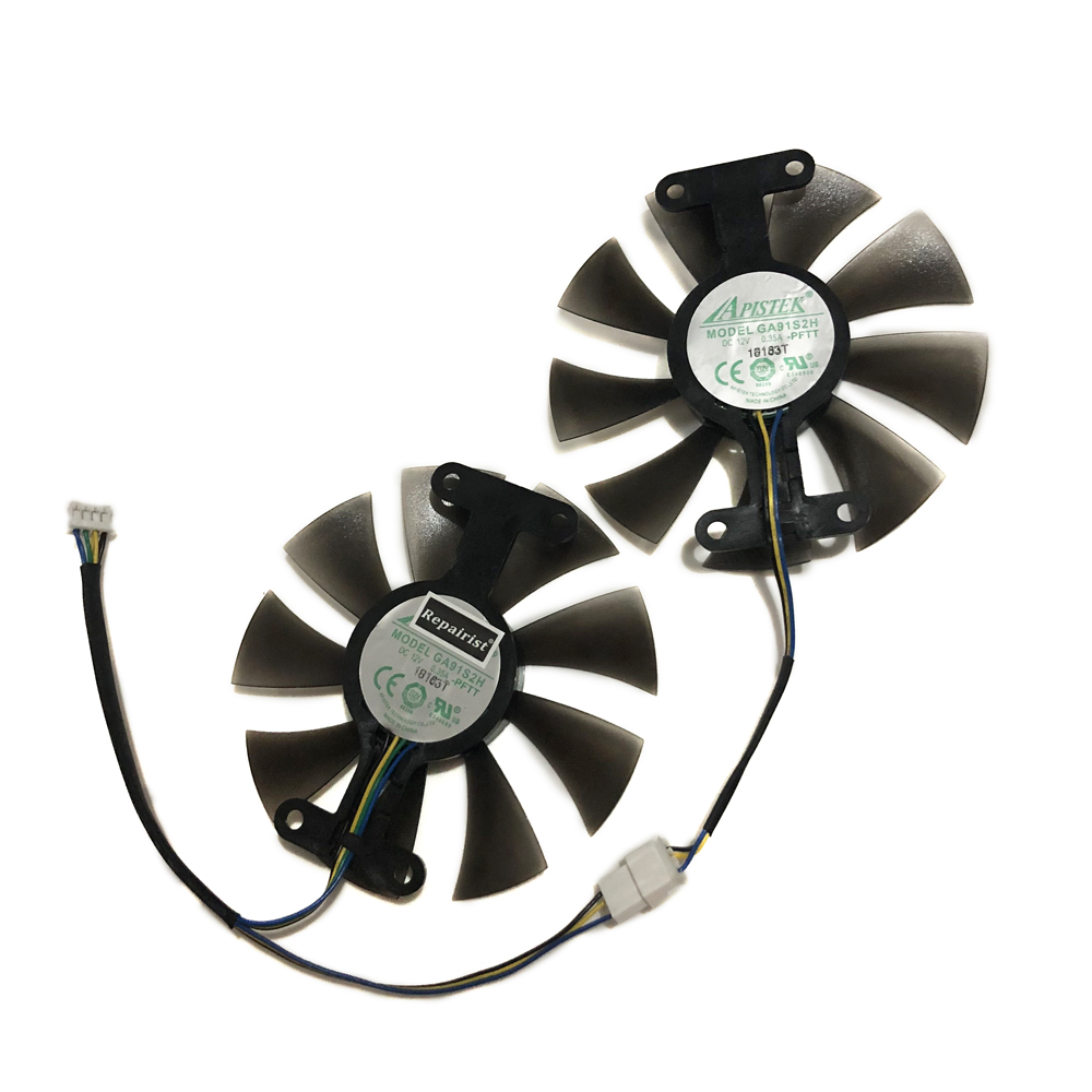 2 buah/set Fan, kipas kartu gr - Rx 580 8Gb 2048Sp Gpu ulasan dan harga