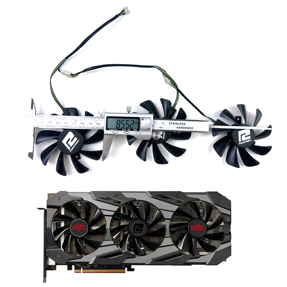 Kipas Pendingin Baru 4PIN T129 - Rx 5700 Xt 8Gb Video Card ulasan dan harga