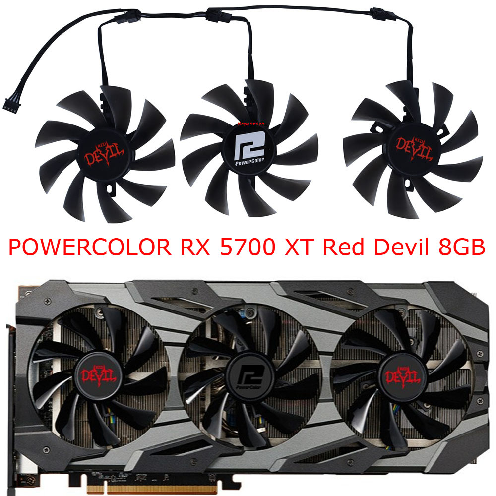 3 buah/set, DIY Fan, kipas pen - Rx 5700 Xt 8Gb Video Card ulasan dan harga