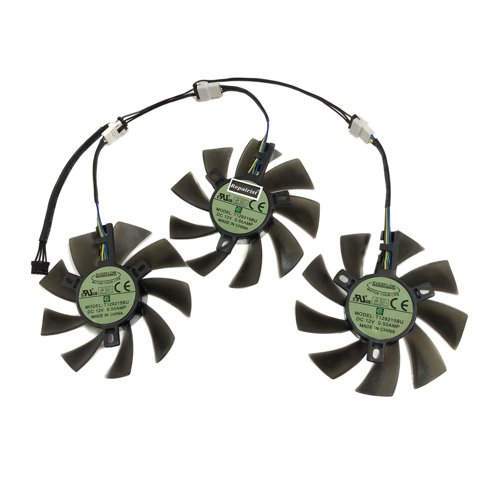 3 buah/set, DIY Fan, kipas pen - Rx 5700 Xt 8Gb Video Card ulasan dan harga