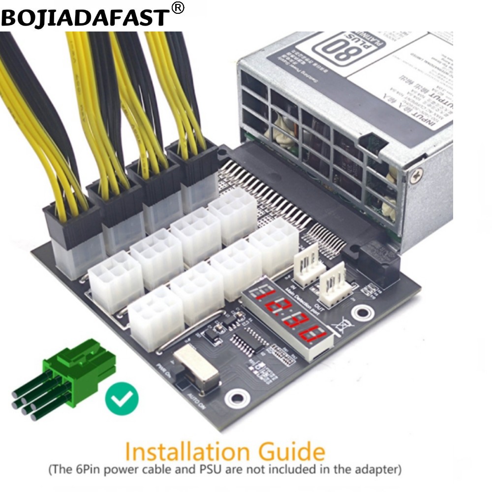 12 * Konektor PCI-E 6Pin Papan - 2400W Server Psu Breakout Board ulasan dan harga