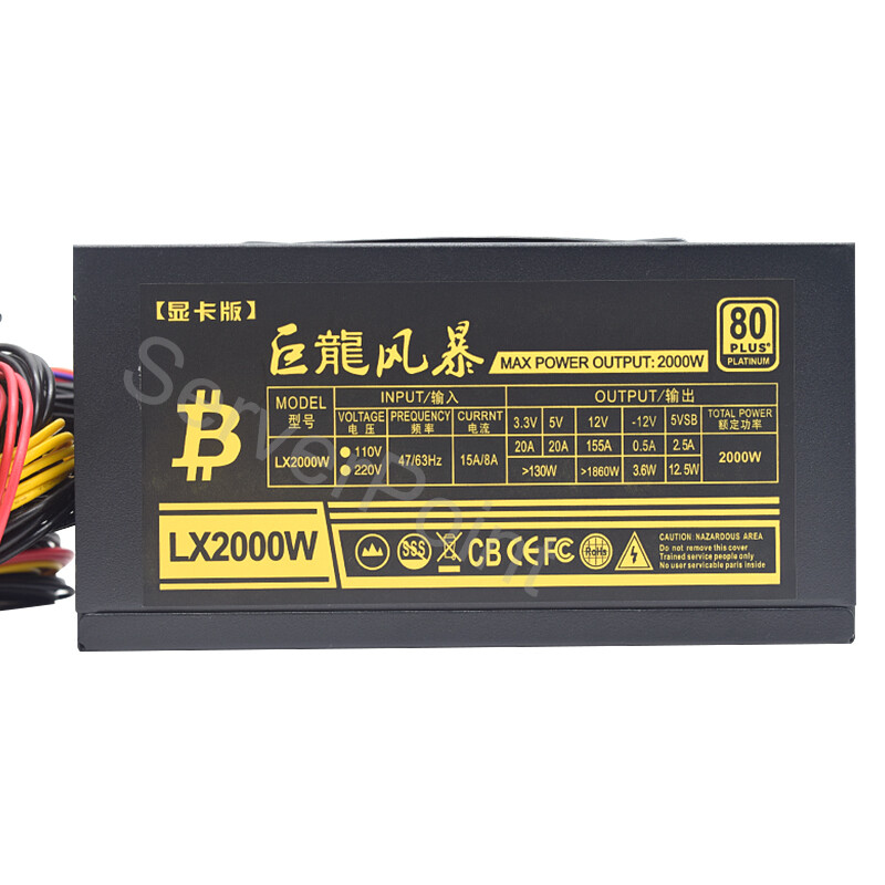 Untuk AC110-220v ATX Pc 2000W  - 2000W Atx Mining Power Supply ulasan dan harga
