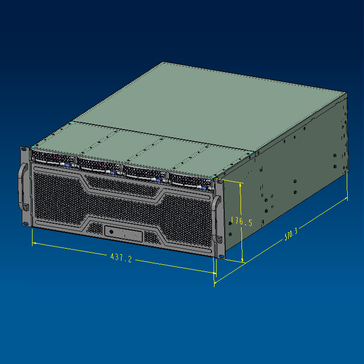 Rak 4U 4 Bay Casing Server Hot - 8 Gpu 4U Server Chassis ulasan dan harga