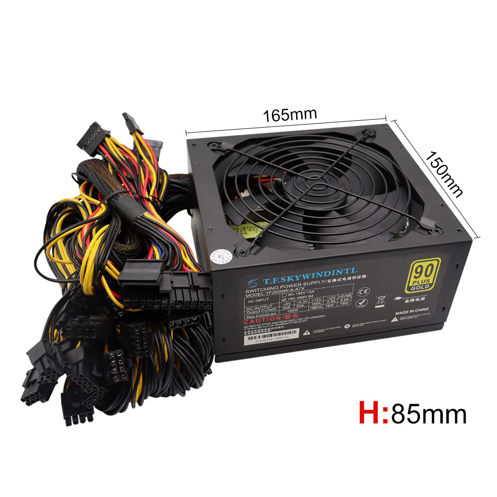 T.F.SKYWINDINL 2000W ATX catu  - 2000W Atx Mining Power Supply ulasan dan harga