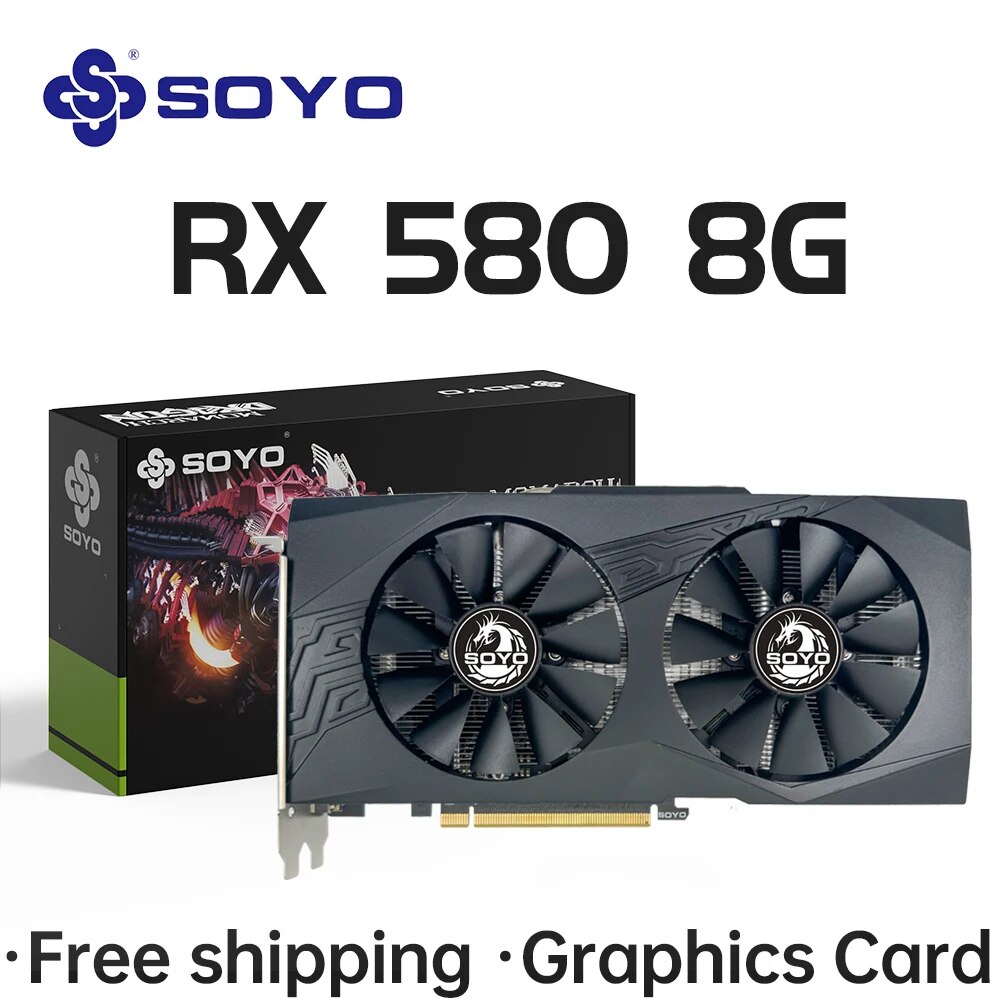 SOYO AMD Radeon RX580 8GB Kart - Rx 580 8Gb 2048Sp Gpu ulasan dan harga