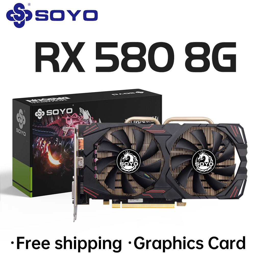 SOYO AMD Radeon RX580 8GB Kart - Rx 580 8Gb 2048Sp Gpu ulasan dan harga