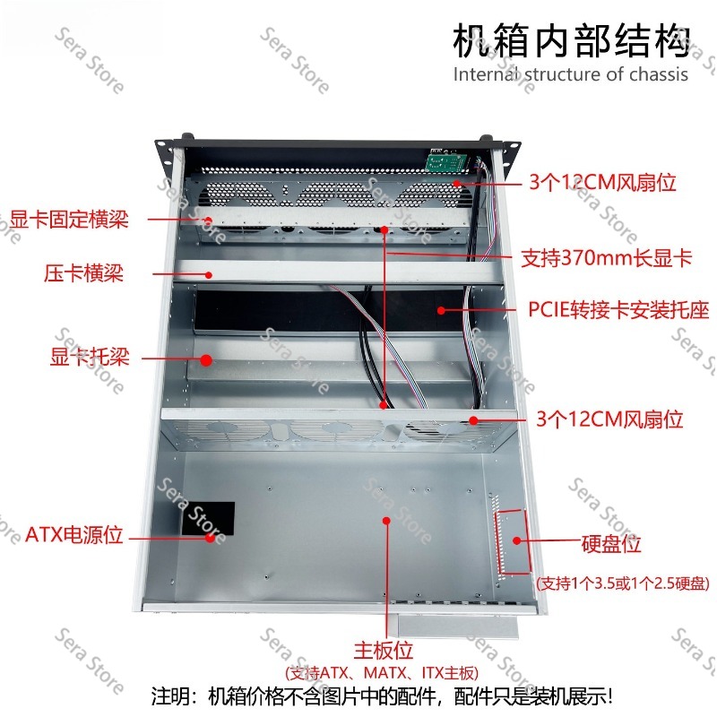 Chassis Kartu Grafis Multi-Gra - 8 Gpu 4U Server Chassis ulasan dan harga